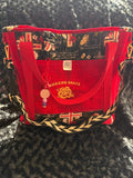 Amazing Grace Red Handmade Quilted Tote Bag